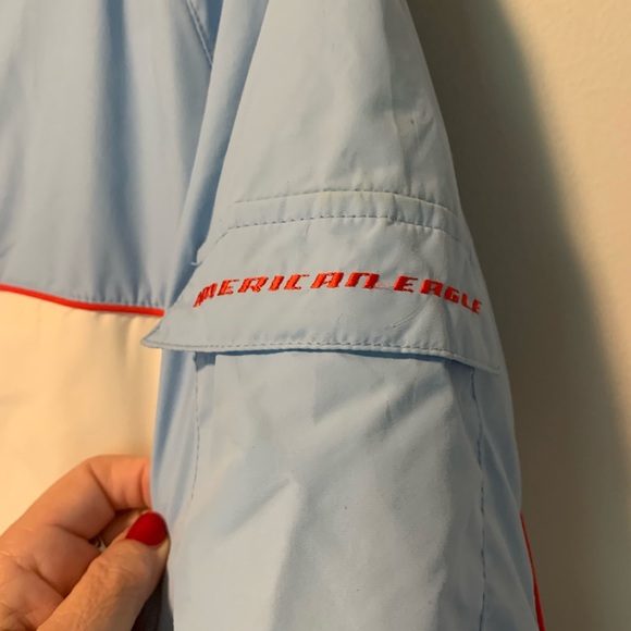 Sz M American Eagle Outfitters Zip Up Hooded Jacket AE 77 - Picture 4 of 12